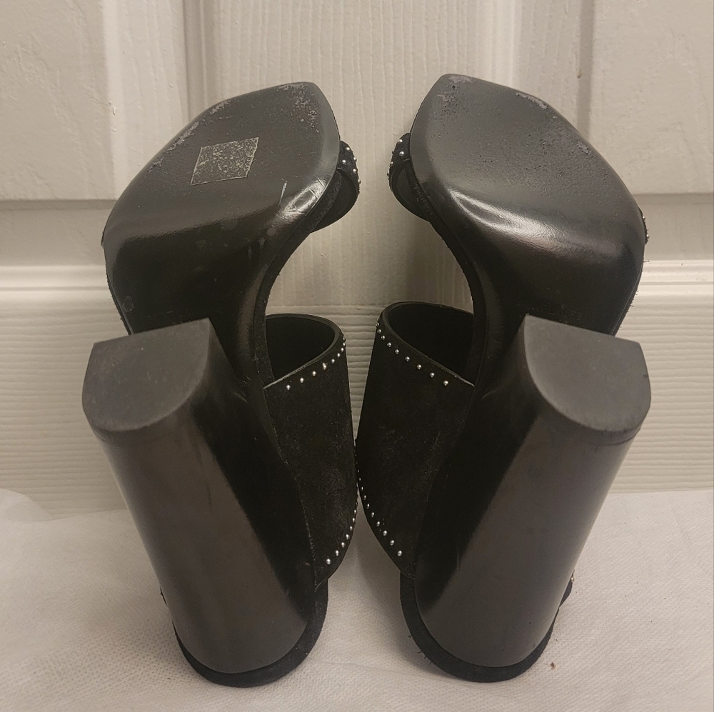 Saint Laurent Black Oak Slide Studded Sandals Sz 36 - Picture 11 of 16